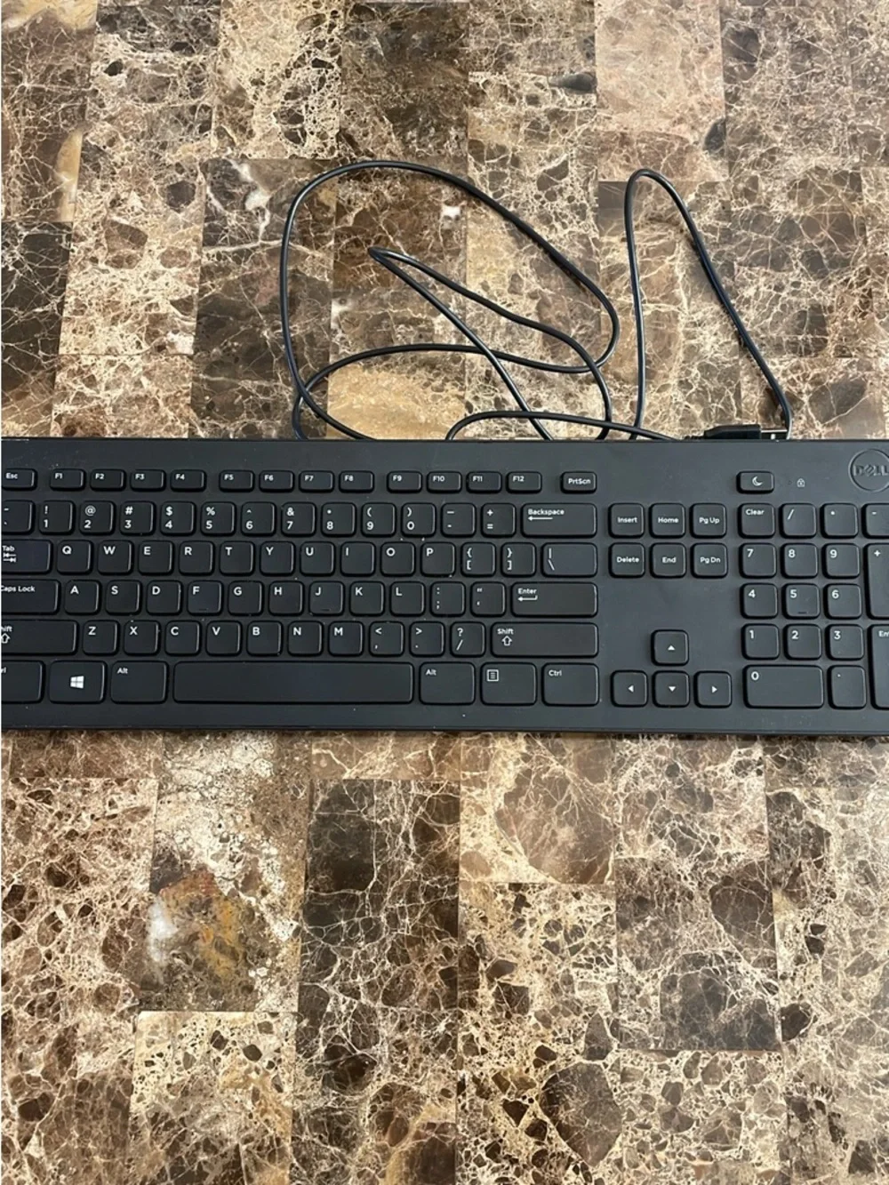Dell Black Wired USB Full-Size Keyboard with Numeric Keypad